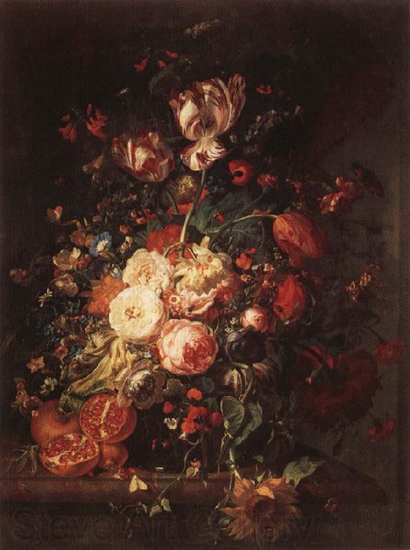 RUYSCH, Rachel Flowers and Fruit Norge oil painting art